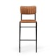 Bourbon Vintage Style Faux Suede Bar Stool